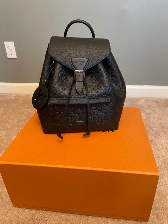 Louis Vuitton Backpack Montsouris Empreinte Black